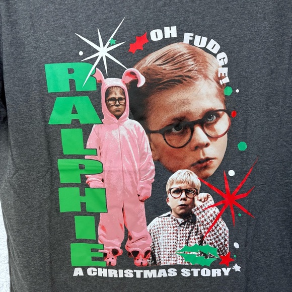 NWT A Christmas Story Ralphie oh fudge Graphic T-Shirt size medium - Picture 5 of 7